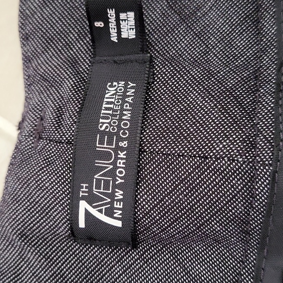 New York & Company Seventh Ave Dark Grey Dress Suiting Pants Size 8 - Picture 6 of 8